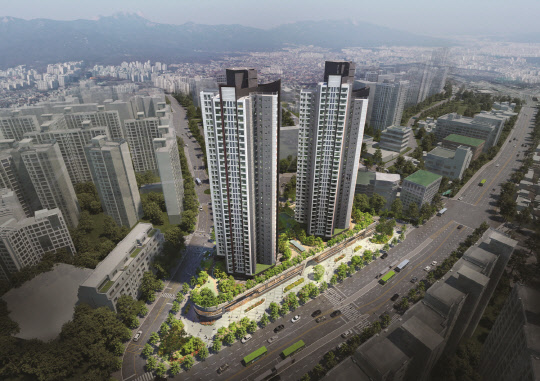 길음역 롯데캐슬 트윈골드 조감도. <롯데건설 제공>